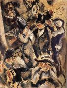 Jules Pascin People at the table in the Dance hall Spain oil painting artist